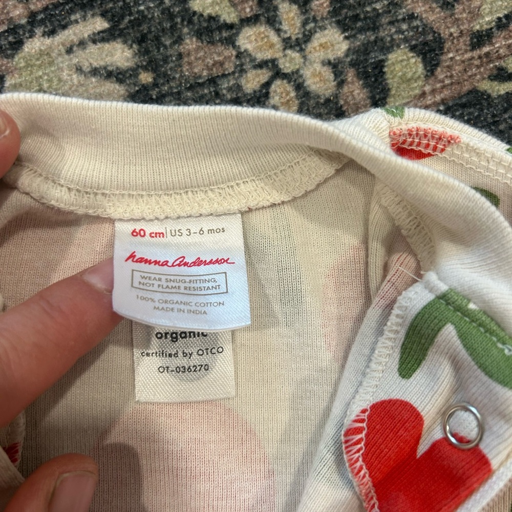 Hanna Andersson Tulip Print PJ 3-6 Mo - Picture 3 of 6